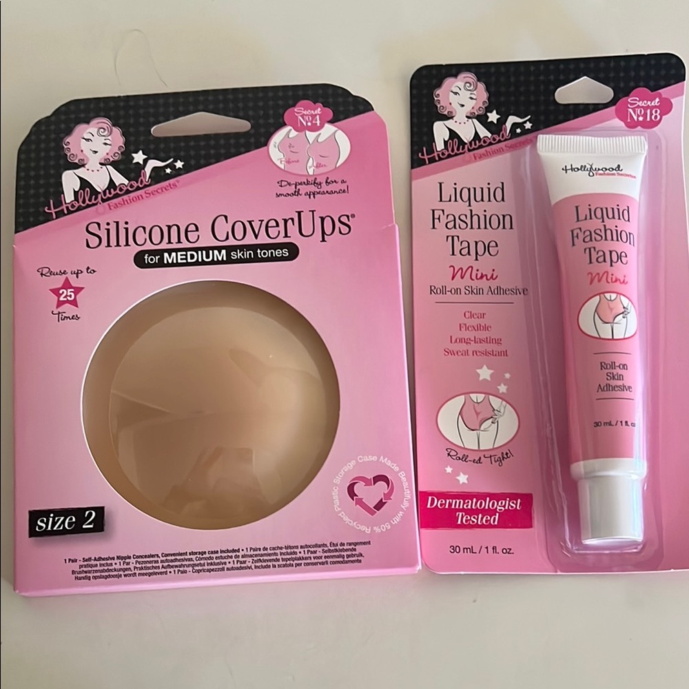 Hollywood Fashion Secrets Liquid Fashion Tape and Silicone CoverUps Set